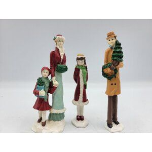 Holiday Time Christmas Village People  Shopping Family Kids Holiday Figurines